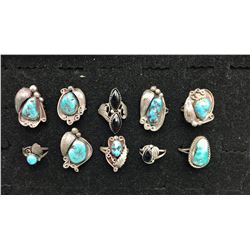 Group of 10 Vintage Rings