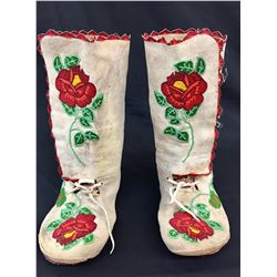 High Top Beaded Shoshone Moccasins