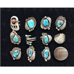 12 Sterling Silver Rings