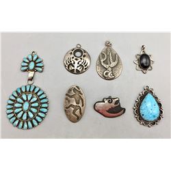 Group of Seven Pendants, Etc.