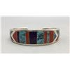 Image 2 : Multi-Stone, Sterling Silver Inlay Bracelet - Ray Tracey