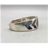 Image 3 : Multi-Stone, Sterling Silver Inlay Bracelet - Ray Tracey