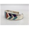 Image 6 : Multi-Stone, Sterling Silver Inlay Bracelet - Ray Tracey