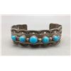 Image 1 : Vintage Turquoise and Sterling Silver Cuff Bracelet