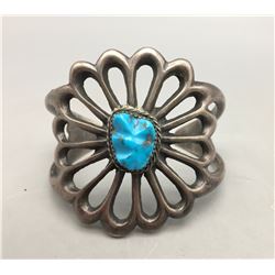 Vintage Turquoise, Sandcast Bracelet