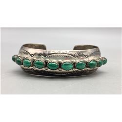 Sterling Silver and Malachite bracelet