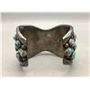 Image 3 : Vintage Sterling Silver and Turquoise Cluster Watch Bracelet