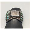 Image 8 : Vintage Sterling Silver and Turquoise Cluster Watch Bracelet