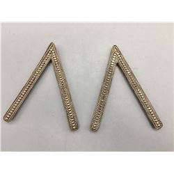 Circa 1930s Sterling Silver Collar Tips