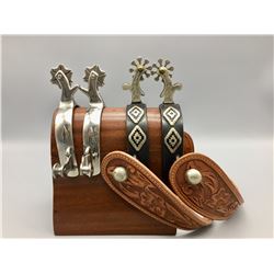 Spurs with Rug Pattern and Vogt Spurs