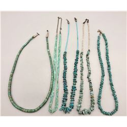 Collection of Five Turquoise Necklaces
