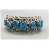 Image 1 : Seven Stone Turquoise and Sterling Silver Bracelet