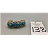 Image 8 : Seven Stone Turquoise and Sterling Silver Bracelet