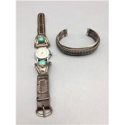 Sterling Silver Bracelet and Watch