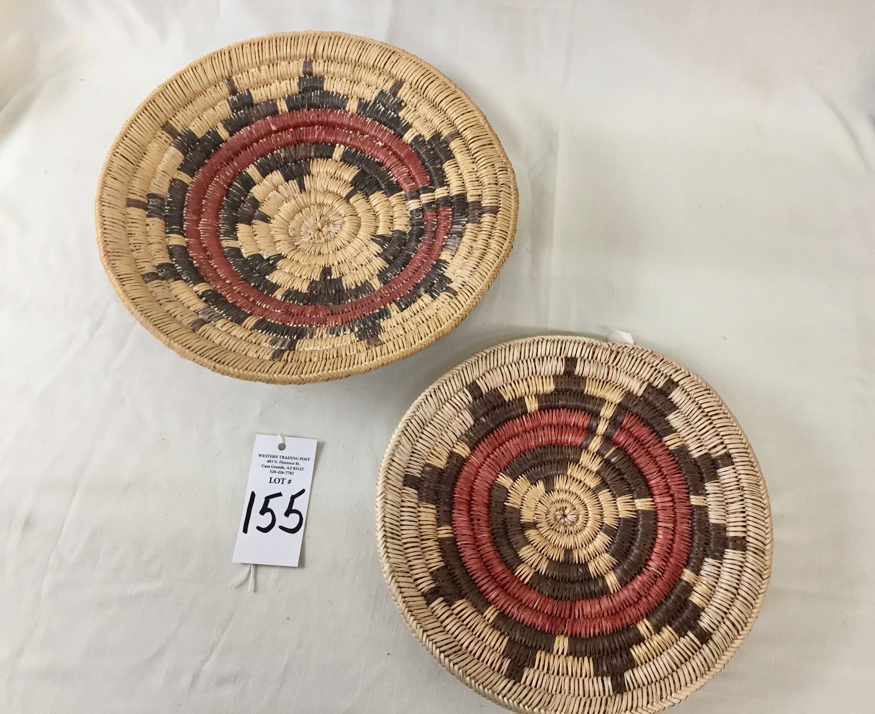 Two Vintage Navajo Wedding Baskets