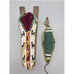 Old Beaded Fetish and Vintage Cradle