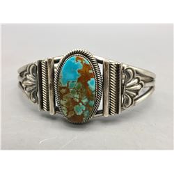Leon Martinez Turquoise and Sterling Silver Bracelet