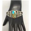 Image 7 : Leon Martinez Turquoise and Sterling Silver Bracelet