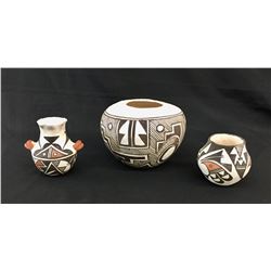Three Juana Leno Acoma Pots