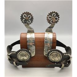 Fancy Pair of Spurs with Strap