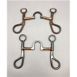 Two Short Shank Snaffle Bits With Ports