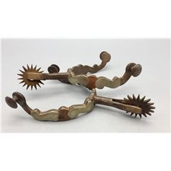 Copper and Silver Double Mounted Overlay Spurs