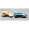 Image 3 : Two Pair Custom Grips - Turquoise and Steer Heads