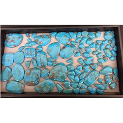 Tray of Turquoise Cabochons
