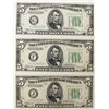 Image 1 : THREE 1934-C $5.00 FEDERAL RESERVE NOTES: