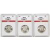 Image 1 : THREE 1943 WALKING LIBERTY HALF DOLLARS