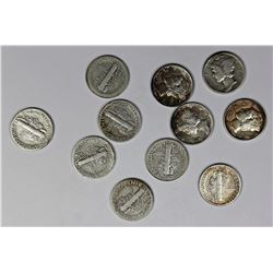 MERCURY DIME LOT: