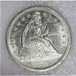 1871 SEATED DOLLAR