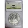 Image 3 : 1871 SEATED DOLLAR
