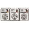 Image 1 : THREE 2016 AMERICAN SILVER EAGLES