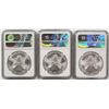 Image 2 : THREE 2016 AMERICAN SILVER EAGLES