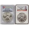 Image 1 : TWO 2011 AMERICAN SILVER EAGLES