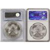 Image 2 : TWO 2011 AMERICAN SILVER EAGLES