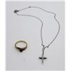 Image 1 : 14K RING AND NECKLACE