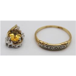 GOLD RING AND PENDANT