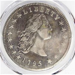 1795 FLOWING HAIR DOLLAR 3 LEAVES