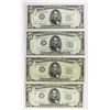 Image 1 : (3) 1950-A $5.00 FEDERAL RESERVE NOTES