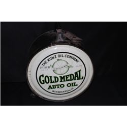 5 GAL ROCKER OIL CAN KUNZ GOLD MEDAL MINNEAPOLIS