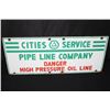 Image 1 : PORCELAIN CITIES SERVICE GAS PIPELINE SIGN
