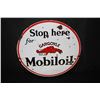 Image 1 : RARE VERSION STOP HERE MOBILOIL GARGOYLE SIGN