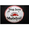 Image 4 : RARE VERSION STOP HERE MOBILOIL GARGOYLE SIGN