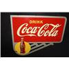 Image 3 : 1939 COCA COLA YELLOW DOT BOTTLE FLANGE SIGN