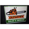 Image 1 : NOS OLYMPYC CHAINSAW SALES SERVICE SIGN