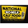 Image 1 : NATIONAL NO MILK CALF FOOD TIN FARM SIGN