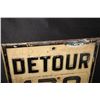 Image 2 : RARE EMBOSSED OHIO 173 DETOUR HWY ROAD SIGN