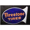 Image 1 : PORCELAIN FIRESTONE TIRES FLANGE SIGN